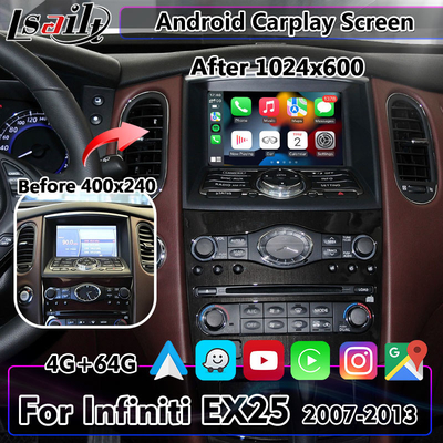 2007-2013 インフィニティ EX25 EX35 EX37 EX30D のための Lsailt Android スクリーン車のマルチメディア ディスプレイ