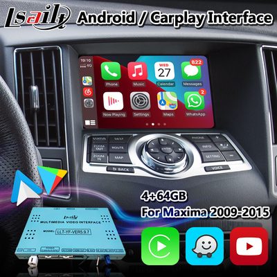 GPSの運行無線人間の特徴をもつ自動車Waze Youtubeとの日産・マキシマA35 2009-2015年のためのLsailt人間の特徴をもつCarplayのインターフェイス