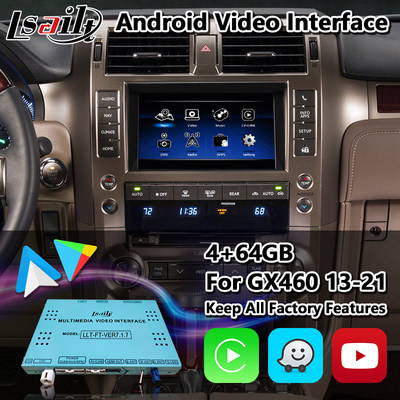 Carplay無線GPSの運行のLexus GX460の人間の特徴をもつマルチメディアのビデオ インターフェイス