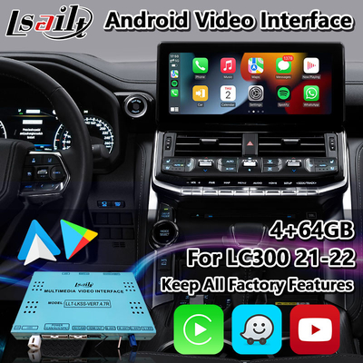 トヨタ ランドクルーザー LC300 GXR GX-R VXR サハラ 300 GPS ナビゲーション ボックス Android Carplay インターフェイス