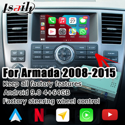 日産・アルマーダTA60 2008-2015年のための人間の特徴をもつビデオ インターフェイスcarplay人間の特徴をもつ自動箱