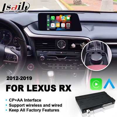 Lexus RX350L RX450L RX350 RX450h RX200t RXノブ制御のためのワイヤレスカープレイインターフェース 2016-2019年