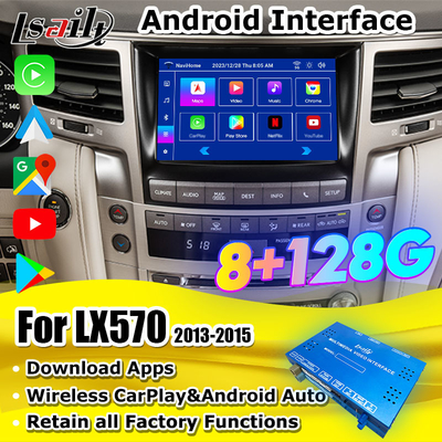 Lsailt CarPlay アンドロイドインターフェースボックス レクサス LX LX570 LX460d 2013-2021 8+128G NetFlix,YouTubeが含まれています
