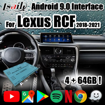 PDIのアンドロイド9.0のLexusのビデオ インターフェイスはのためのCarPlayの人間の特徴をもつ自動車、RC300h 2013-2021 RCFのためのNetFlixのLX RXである