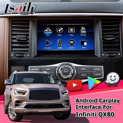 Carplayのマルチメディアは人間の特徴をもつ運行箱のビデオ インターフェイスInfiniti QX80 2018年をインターフェイスさせる