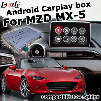 マツダの起源のノブ制御ビデオ インターフェイスが付いているマツダMX-5 MX5フィアット124のアンドロイドの自動carplay箱