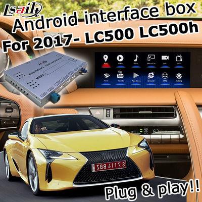 Lexus LC500 LC500h GPSの運行箱のビデオ インターフェイスyoutube無線carplayおよび人間の特徴をもつ自動Googleの演劇