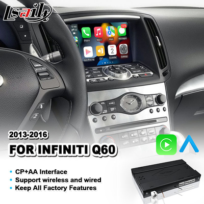 Infiniti Q60 2013-2016年のためのLsailt CP AA OEMの統合Carplayインターフェイス