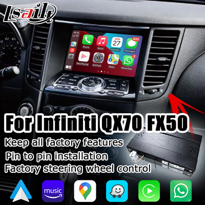 インフィニティ FX35 FX37 FX50 QX70 用ワイヤレス carplay アンドロイド自動インターフェースボックス