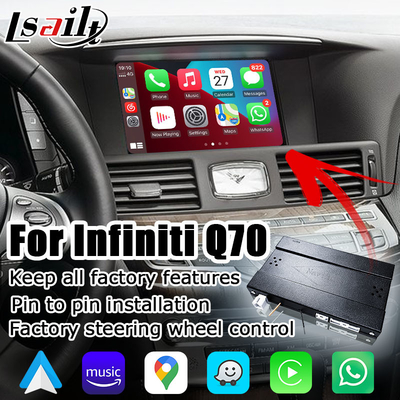 Infiniti Q70のLsailt著投射媒体箱を映す無線carplay人間の特徴をもつ自動電話スクリーン