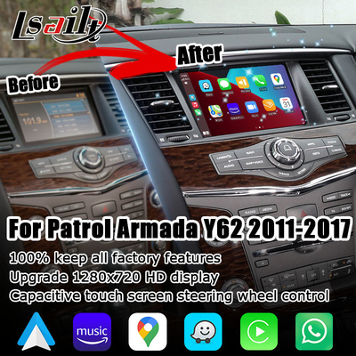 日産・パトロールY62のタイプ2 IT06 HDスクリーンの改善の無線carplay人間の特徴をもつ自動車