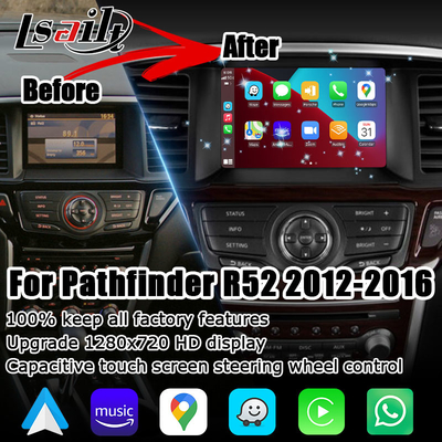 Pathfinder R52 ワイヤレス carplay android 自動アップグレード HD ディスプレイ 720x1280