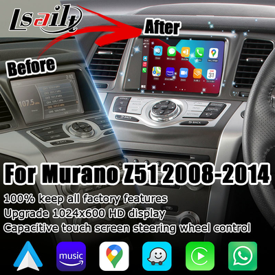日産・ムラーノZ51無線Carplayの人間の特徴をもつ自動マルチメディアHDスクリーンの改善