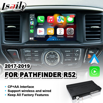 カー統合 無線Android オートカープレイインターフェース 2017-2019年 ニッサン パスファインダー R52