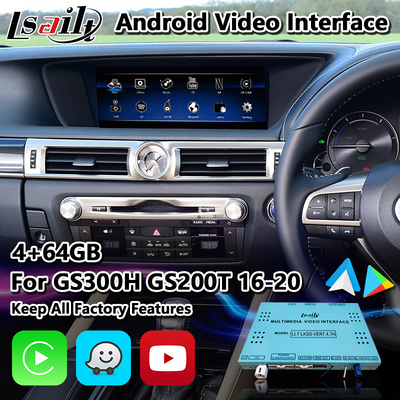 LSAILT Androidカーマルチメディアインターフェイス Lexus GS300h GS200t GS350 GS450h GSF GS L10 2016-2020