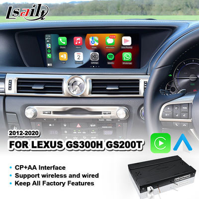 Lsailt ワイヤレス Android Auto Carplay インターフェース レクサス GS300h GS200t GS350 GS450h GSF GS L10 2016-2020用