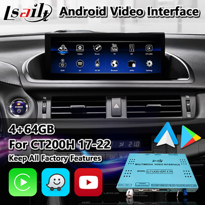 Lsailt Androidナビゲーションビデオインターフェース Lexus CT 200h FSport 2017-2022