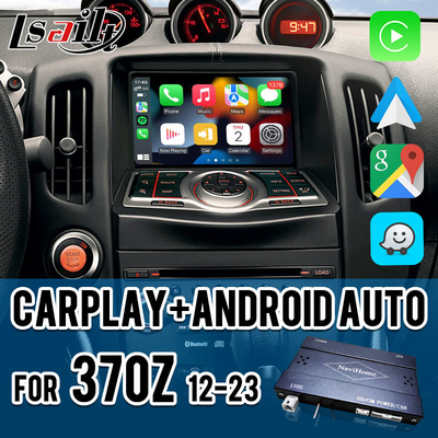 LSAILTカープレイインターフェイスボックス ニッサン370Z 2010-2020 Android オートサポート 音声コマンド,ステアリング制御