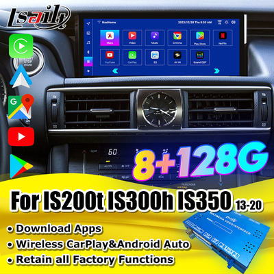 Lsailt 8+128G レクサス IS300H IS200t 2013-2021用のAndroidインターフェース YouTube,NetFlix,Google Play