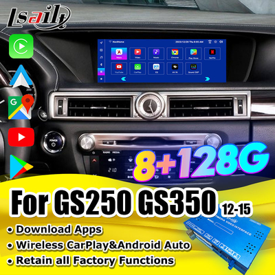 Lsailtワイヤレスカープレイ Android インターフェース Lexus GS200t GS450H 2012-2021 YouTube,NetFlix,Android Auto