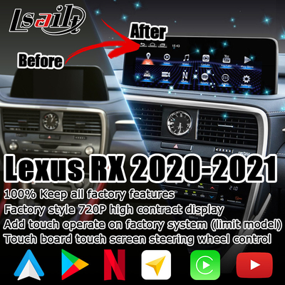 HD 12.3 インチ Android スクリーンアップグレード Lexus RX350 RX450h Lsailt Android Auto Carplay