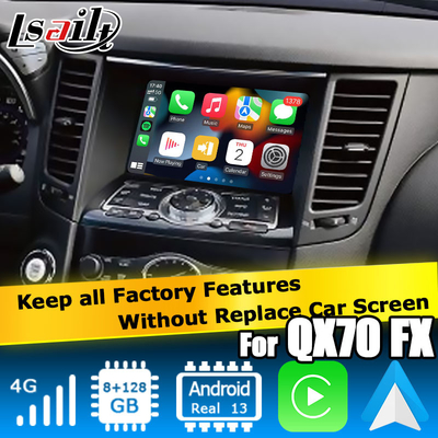 Android 13 ナビゲーション カー ビデオ インターフェース サポート Waze / Youtube Infiniti QX70 / FX50 FX35 FX37