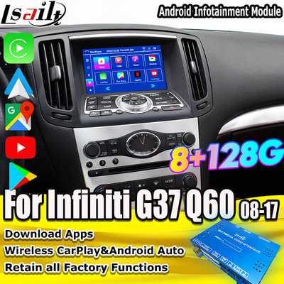 インフィニティ G35 G37 Q60 Q40 2008-2016 向け 8G アンドロイド インフォテインメント モジュール YouTube, Google Play を含む