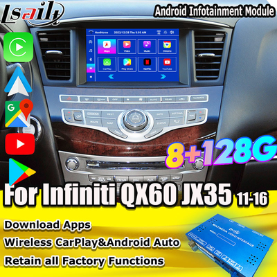 LSAILT 8G アンドロイドマルチメディアインターフェース インフィニティ QX60 JX35 2011-2020 統合ワイヤレスカープレイ,Android Auto