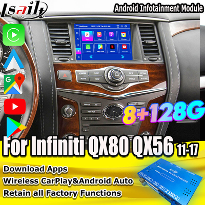 インフィニティ QX80 QX56 ニッサン・パトロール 20100-2021 向け 8G アンドロイド インフォテインメント モジュール ワイヤレスカープレイ インターフェース, YouTube