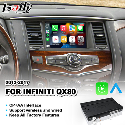 Lsailt 無線 Android オートカープレイ インターフェース Infiniti QX80 2013-2017