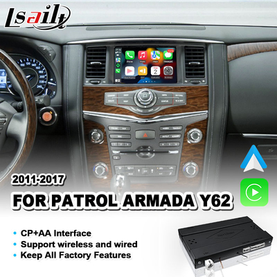 2011-2017年の日産パトロール Y62用の無線カープレイ Android オートインターフェイス