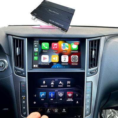 Q50 Q60 OEM Apple CarPlay アップグレードモジュール統合、モバイルフォンミラーリング、AC温度表示、Google Map、Spotify