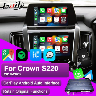 Lsailt Apple CarPlay アンドロイド オートモジュール Crown S220 GSW224 2018-2022 統合 携帯電話 鏡像 逆カメラ