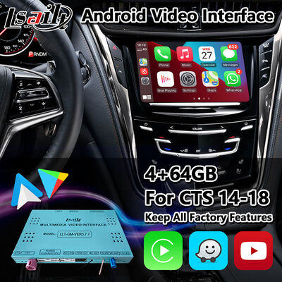 Lsailt Android Carplay マルチメディアビデオインターフェース 2013-2019 キャディラック CTS CUEシステム