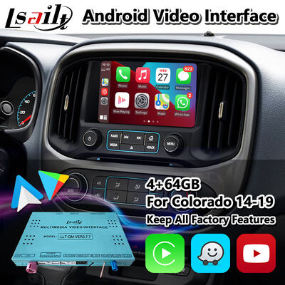 LSAILT Android オートカープレイ マルチメディアインターフェース 2014-2020 シェブロレット コロラド マイリンクシステム