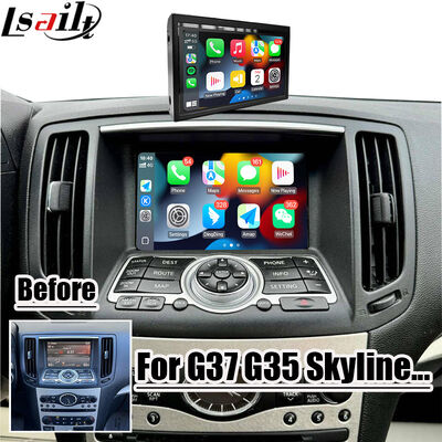 Lsailt 7インチ無線Androidオートカープレイ画面 インフィニティ G37 G25 G35 スカイライン 370GT (V36) Q40 2007-2014 HDタッチディスプレイ