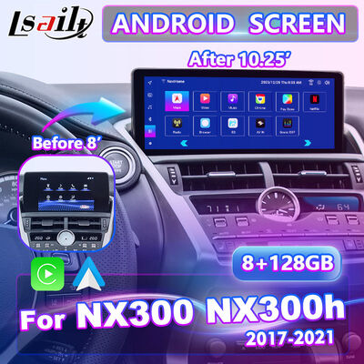Lsailt 10.25 インチ アンドロイド カープレイ マルチメディア ビデオ インターフェース スクリーン 2017-2021 レクサス NX 300h NX200 NX300 NX300h