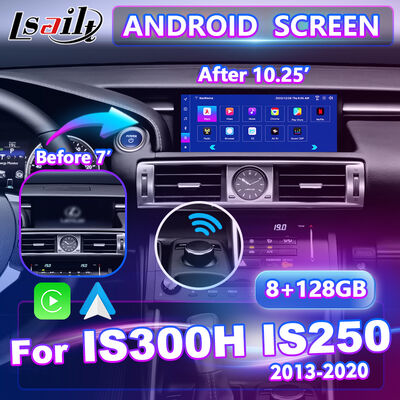 LSAilt 10.25 インチ アンドロイドカープレイ マルチメディアスクリーン 2013-2020 レクサス IS Knob IS250 IS200t IS300 IS300h IS350