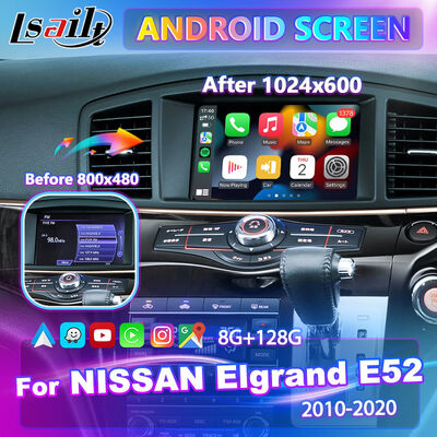 Lsailt Android Carplay マルチメディア スクリーン 2010-2020 日産 エルグランド E52用