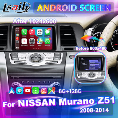 Lsailt Android Carplay マルチメディア スクリーン 2008-2014 日産ムラーノ Z51 用