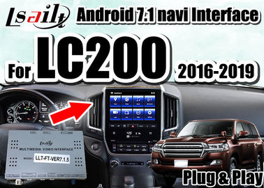 土地の巡洋艦2016-2019 LC200のための作り付けIOS/Android CarPlayのLsailtのマルチメディアのビデオ インターフェイス