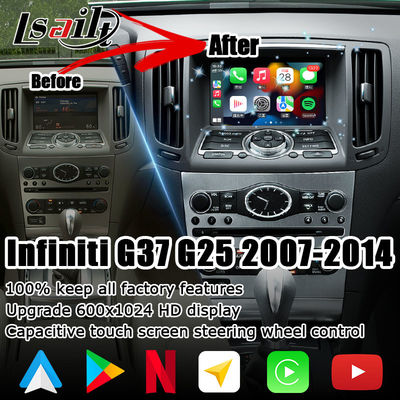 GPSナビゲーション ニッサン マルチメディア インターフェイス アンドロイド カープレイ 1.8G Infiniti G37 G25 Navihome