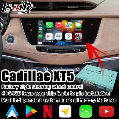 GPSのキャデラックXT5のビデオのための無線carplay人間の特徴をもつ自動運行箱のビデオ インターフェイス