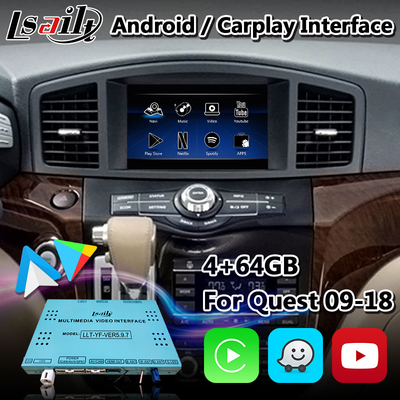ワイヤレス Android Auto を搭載した Nissan Quest E52 用の Lsailt Android Carplay インターフェイス