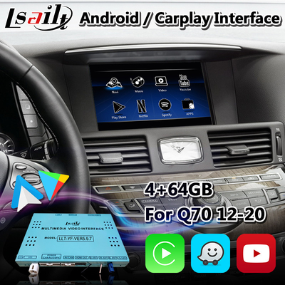 ワイヤレス Android オートカープレイ付き インフィニティ Q70用の Lsailt Android マルチメディアインターフェースボックス