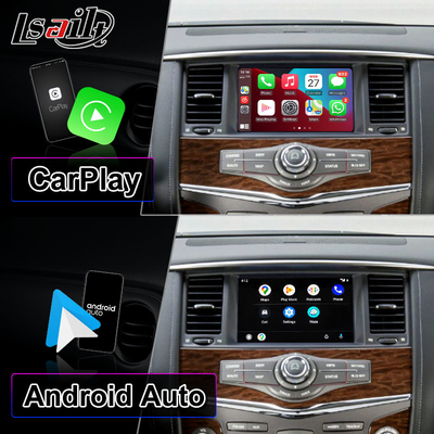 Lsailt 車のマルチメディア スクリーン日産パトロール Y62 2011-2017 ワイヤレス Android オート Carplay