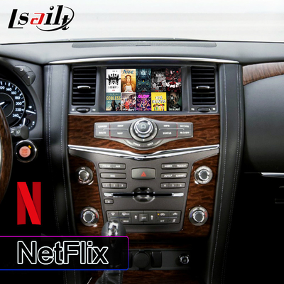 Lsailt 車のマルチメディア スクリーン日産パトロール Y62 2011-2017 ワイヤレス Android オート Carplay