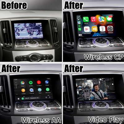 インフィニティ G37 G25 Q40 Q60 370GT スカイライン 08IT 用ワイヤレス carplay アンドロイド自動車モジュール