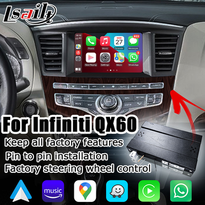 インフィニティ JX35 QX60 ワイヤレス カープレイ アンドロイド オート インターフェース ノンダメージ アップグレード ソリューション