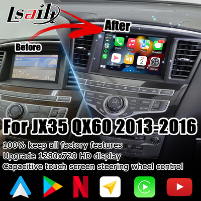 HD マルチフィンガータッチスクリーン carplay android 自動アップグレードインフィニティ QX60 JX35 2013-2016 IT06